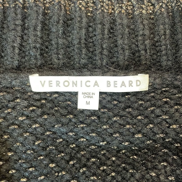 Veronica Beard gold and black chunky knit sweater size medium - Picture 4 of 7